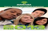 Degree, Diploma and Certificate Programmes - MANCOSA · 2013 PROSPECTUS Degree, Diploma and Certificate Programmes. Principal’s Message 02 Introducing MANCOSA 03 Vision & Mission