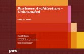 Business Architecture - Unboundedtcbaf.org/wp-content/uploads/2015/01/TCBAF-07-17-2012_Presentation.pdf · Business Architecture - Unbounded July 17, 2012 David Baker Principal, PwC