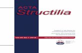 ACTA Structilia · Acta Structilia 2018:25(1) Tydskrif vir die fisiese en ontwikkelingswetenskappe Acta Structilia is ’n Suid-Afrikaanse geakkrediteerde tydskrif, wat