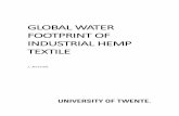 GLOBAL WATER FOOTPRINT OF INDUSTRIAL HEMP TEXTILEessay.utwente.nl/68219/1/Averink, J. 0198501 openbaar.pdf · to calculate the WF of industrial hemp based products the WF of industrial
