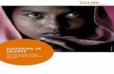SUFFERING IN CARE/Josh Estey SILENCE · Bereichen Energie, Bildung, Gesundheit und sanitäre Anlagen. 8 CARE Sudan kümmert sich um die dringlichsten Bedürfnisse der Geflüchteten