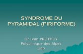 Syndrome du pyramidal (piriforme) - amiform.com · Anatomie Variations anatomiques (10-20% des dissections) 15% des constatations opératoires pour ce syndrome (Filler AG, J Neurosurg