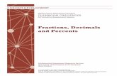 Fractions, Decimals and Percents - NCETM4+Fractions... · Teacher guide Fractions, Decimals and Percents T-1 Fractions, Decimals and Percents MATHEMATICAL GOALS This lesson unit is
