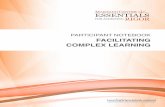 PARTICIPANT NOTEBOOK FACILITATING COMPLEX LEARNING Complex Learning... · PDF fileFacilitating Complex Learning Participant Notebook Contributing Editor: Robert J. Marzano, Ph.D.