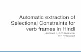 Automatic extraction of Selectional Constraints for verb ...sivareddy.in/papers/talks/SelectionalConstraints.pdf · Automatic extraction of Selectional Constraints for verb frames