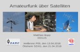Amateurfunk über Satelliten ueber satelliten 2018-04-21 3v0.pdf · UniSat-6 • GMSK 4k8 BEESAT-4, TechnoSat, GOMX-1, D-SAT • BPSK 1k2 DELFI-C³, DUCHIFAT, NUDTSat, ExAlta-1 •