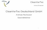 CleanVerTec Deutschland GmbH - vde.com · Unternehmen CleanVerTec VerticalWindpower CleanVerTecGmbH CleanVerTecDt. GmbH CleanVerTecDevelopment CleanVerTecAustriaGmbH-Patente -Rechte