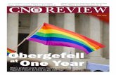 Obergefell One Year - Court News Ohio · Obergefell. at. One Year. June 2016 . 2 • JUNE 2016 • CNO REVIEW ˜ Court News Ohio is a service of the Office of Public Information of