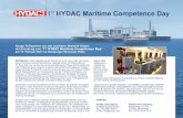 1st HYDAC Maritime Competence Day · Ölbereich wurde über das Angebot in den Bereichen Hydraulik, Druckspei-chertechnik und Partikelmessung informiert. Auch das Condition Monitoring,