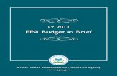 FY 2013 EPA Budget in BriefFile/FY2013_BIB.pdf · FY 2013 EPA Budget in Brief United States Environmental Protection Agency