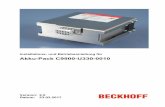 C9900-U330-0010 - download.beckhoff.com · Vorwort 1.3 Grundlegende Sicherheitsmaßnahmen Bestimmungsgemäße Verwendung Hinweis Das Akku-Pack darf nur in Verbindung mit dem Netzteil
