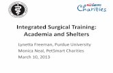 Integrated Surgical Training: Academia and Shelters and neal... · Habit 4: Think Win-Win* Need for spaying & neutering shelter animals . Need for teaching basic surgical skills to