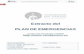 Extracto del PLAN DE EMERGENCIAS - sandamaso.es · El Plan de Emergencias debe detallar: • Posibles accidentes o sucesos que pudieran dar lugar a una emergencia. • Indicará los