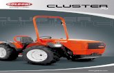 CLUSTER - goldoni.si · CLUSTER 70 Implements such as land clearing REV machines, disc ridgers, or other imple-ments for working between rows, front mowing plates and fork lifts,
