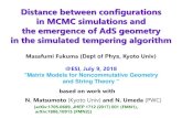 Distance between configurations in MCMC simulationshomepage.univie.ac.at/harold.steinacker/MM-ESI-homepage/slides/Fukuma...Distance between configurations in MCMC simulations and the