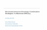 Structured Immuno-Oncology Combination Strategies To ... · Structured Immuno-Oncology Combination Strategies To Maximize Efficacy Jun Wang MD, PhD Senior Medical Director Immunotherapy