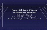 Potential Drug Dosing Variability in Womenwomenshealthcouncil.org/wp-content/uploads/2018/01/JamesBeaulieu... · Potential Drug Dosing Variability in Women Jim Beaulieu, PharmD Senior