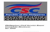 Philippines Civil Service Exam Complete Reviewer for 2019 · Free reviewer for all… arranged by Leonalyn Mutia-Tayone 10. Do you have any of the following first level eligibilities: