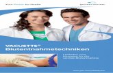 VACUETTE Blutentnahmetechniken - gbo.com ·  Leitfaden und Hinweise für die venöse Blutentnahme Blutentnahmetechniken VACUETTE®
