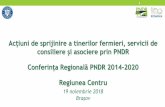 Acțiuni consiliere și asociere prin PNDR Conferința ...›iuni_de_sprijinire_a_tinerilor... · Înregistrarea on line a furnizorilor de formare profesională în „Registrul furnizorilor