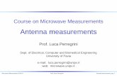 Course on Microwave Measurements - unipv · Microwave Measurements 2014/15 Prof. Luca Perregrini Antenna measurements, pag. 20 Outdoor far-field Ground reflection range AUT (RX) Calibrated
