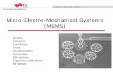 Micro-Electro-Mechanical Systems (MEMS)lampx.tugraz.at/~hadley/memm/lectures15/jun18.pdf · Micro-Electro-Mechanical Systems (MEMS) are mechanical sensors and actuators that are fabricated