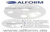 Alform Prospekt Rückseite · ALFORM Matériaux et procédés de fabrication: Nous utilisons toutes les sortes d'acier et d'alliages coulés appliqués dans la construction de machines