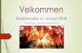 Velkommen - minbarnehage.no · Velkommen Foreldremøte 16. oktober 2018 Flyndrefanten , Holvik barnehage 2018/19. Presentasjon av personale på avdeling Flyndrefanten 2018/19 Turid