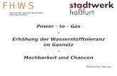 Power - to - Gas Erhöhung der Wasserstofftoleranz im ... · Entwicklung des Energieverbrauchs in Deutschland gemäß BMU-Prognose 2007/08 und EEG 2012 0 125 250 375 500 625 750 875