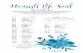 Nourish the Soul - peacefullyimperfect.net · Nourish the Soul DAILY READING PLAN Reading Scripture and meditating in your quiet time is a way to hear God’s Voice. The Scriptures