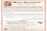 Maha Shivaratri - ... â‚¬â€‌Shiva Mahima Stotram Dear Friend, We are happy to inform you that our Math is