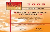 WTC Front Matter 051223 - jstp · World Tribology Congress III Oversight Committee Welcome Message I n 2001 the Tribology Divison of ASME and the Society of Tribologists and Lubrication