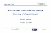 Electron Lens Superconducting Solenoid Overview of Magnet ... · Project Scope Design, Build and Test 2 eLens Solenoid Magnets: • Magnetic, mechanical, electrical requirements as
