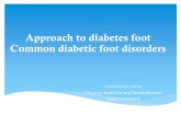 Approach to diabetes foot Common diabetic foot disorders · Approach to diabetes foot Common diabetic foot disorders นายแพทย์เกศธ ารง ตันตยาคม.
