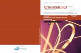 Acta Biomed. - Vol. 89 - Quad. 5 - Novembre 2018 | ACTA ... · Mattioli 1885 The Acta Biomedica is indexed by Index Medicus / Medline Excerpta Medica (EMBASE), the Elsevier BioBASE