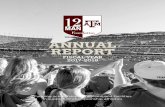 ANNUAL REPORT · PDF filepossible without the generous contributions from loyal 12th Man Foundation donors or the leadership of Texas A&M’s Athletics administration. We are diligently