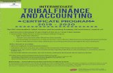 INTERMEDIATE TRIBAL FINANCE AND ACCOUNTING · Digital Badge—Intermediate Accounting and Finance Certificate Program As a participant of this program, you will also be eligible to