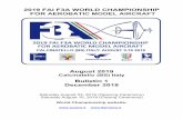 2019 FAI F3A WORLD CHAMPIONSHIP FOR AEROBATIC MODEL … 1.pdf · The Aero Club of Italy (AeCI) together with the Aero Club Aeromodellistico Milano Est - ACAME and FIAM® invite all