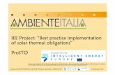 IEE Project: IEE Project: “““Best practice implementation ... · IEE Project: IEE Project: “““Best practice implementation Best practice implementation of solar thermal