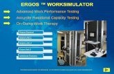 ERGOS ™ WORKSIMULATOR - Sporteka · principles form the basic for the concept and methodology of the Ergos ™Work Simulator: ERGOS ™ WORKSIMULATOR GENERAL ASPECTS All tests on