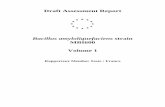 Bacillus amyloliquefaciens MBI600 Volume 1 Protection... · RMS: France Bacillus amyloliquefaciens strain MBI600 Volume 1 6 1. Statement of subject matter and purpose for which the