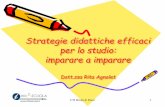 Strategie didattiche efficaci per lo studio: imparare a ... · • Insegnare strategie di produzione del testo: generazione di idee, pianificazione, revisione( trovare gli errori