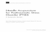 Needle Acupuncture for Posttraumatic Stress Disorder (PTSD) · 2017-03-15 · Needle Acupuncture for Posttraumatic Stress Disorder (PTSD) A Systematic Review Sean Grant, Benjamin