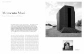 Memento Mori - Renato Nicolodi · 2015-11-06 · Memento Mori monuments, mausoleums, bunkers, triumphal arches, … these weighty structures provide the source pool that renato nicolodi