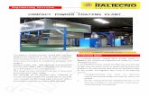 COMPACT POWDER COATING PLANT - Italtecno...The ltaltecno Compact powder coating plant has been designed and engineered to coat, by means of polyester thermosetting powders, aluminium