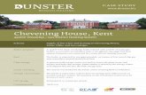 Chevening House, Kent - Dunster · 2015-10-19 · Project overview Chevening House, originally owned by the Stanhope family, was gifted to the nation by the 7th Earl in 1967. It is