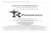 HAPPY PASSOVER ! - Va'ad HaRabanim of Greater Seattleseattlevaad.org/wp-content/uploads/2018/03/2018-5778... · 2018-03-16 · PASSOVER DIRECTORY 5778 – 2018 MARCH 16, 2018 2 I.