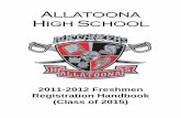 ALLATOONA HIGH SCHOOL Docs/8th Grade...5 Sample schedules for Allatoona High School’s 4 x 4 block schedule Sample Schedule: Core & required courses and 3 elective courses – The