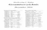 Musikverlag C. Hofius Gesamtverzeichnis · Musikverlag C. Hofius Gesamtverzeichnis Dezember 2016 Anonymus (17. Jahrhundert) - Benedicam Dominum / SATB, Bc CH200711 Part 7,80 € CH200711/2
