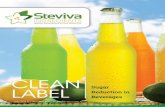 CLEAN LABEL - PRWebww1.prweb.com/prfiles/2017/06/25/14478412/Clean_Label_Sugar_Reduction_Bevarage_White...Clean Label Sugar Reduction in Bars 5 July 2016 STEVIA: 200 times sweeter